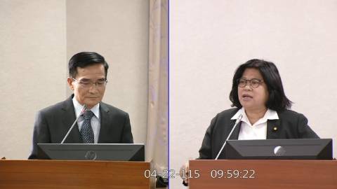 2026-04-22 09:00 第11屆 第5會期 主辦單位：司法及法制委員會 王美惠委員質詢封面