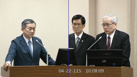 2026-04-22 09:00 第11屆 第5會期 主辦單位：外交及國防委員會 王定宇委員質詢封面