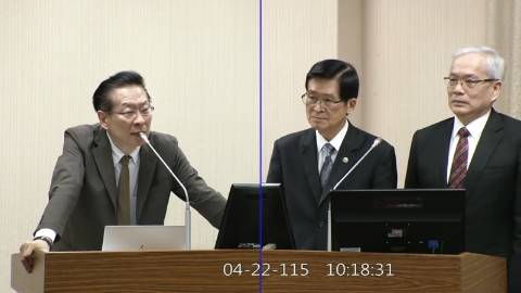 2026-04-22 09:00 第11屆 第5會期 主辦單位：外交及國防委員會 王安祥委員質詢封面