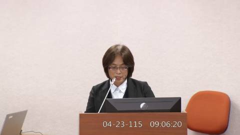2026-04-23 09:00 第11屆 第5會期 主辦單位：司法及法制委員會 林倩綺委員質詢封面