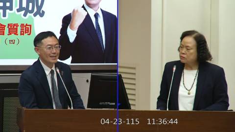 2026-04-23 09:00 第11屆 第5會期 主辦單位：財政委員會 李坤城委員質詢封面