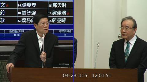 2026-04-23 09:00 第11屆 第5會期 主辦單位：財政委員會 羅明才委員質詢封面