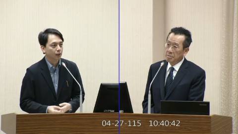 2026-04-27 09:00 第11屆 第5會期 主辦單位：外交及國防委員會 牛煦庭委員質詢封面