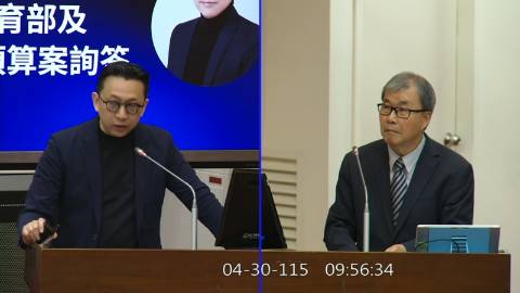 2026-04-30 09:00 第11屆 第5會期 主辦單位：教育及文化委員會 葛如鈞委員質詢封面