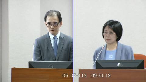 2026-05-07 09:00 第11屆 第5會期 主辦單位：司法及法制委員會 翁曉玲委員質詢封面