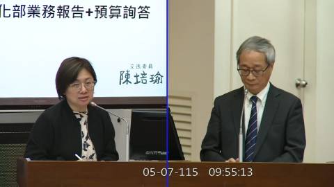 2026-05-07 09:00 第11屆 第5會期 主辦單位：教育及文化委員會 陳培瑜委員質詢封面