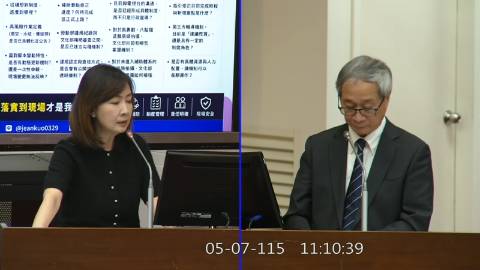 2026-05-07 09:00 第11屆 第5會期 主辦單位：教育及文化委員會 郭昱晴委員質詢封面