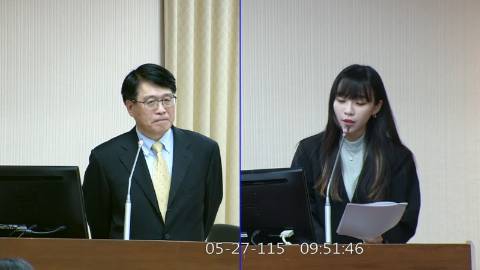 2026-05-27 09:00 第11屆 第5會期 主辦單位：內政委員會 黃捷委員質詢封面