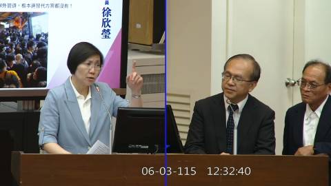 2026-06-03 09:00 第11屆 第5會期 主辦單位:內政委員會 徐欣瑩委員質詢封面
