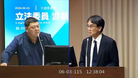 2026-06-03 09:00 第11屆 第5會期 主辦單位:交通委員會 游顥委員質詢封面