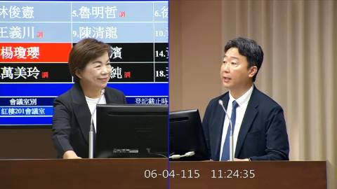 2026-06-04 09:00 第11屆 第5會期 主辦單位：交通委員會 楊瓊瓔委員質詢封面