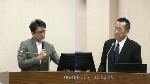 2026-06-08 09:00 第11屆 第5會期 主辦單位:外交及國防委員會 沈伯洋委員質詢封面