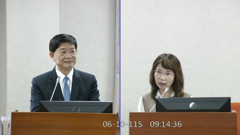 2026-06-10 09:00 第11屆 第5會期 主辦單位：司法及法制委員會 陳昭姿委員質詢封面