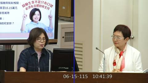 2026-06-15 09:30 第11屆 第5會期 主辦單位:財政委員會 賴惠員委員質詢封面