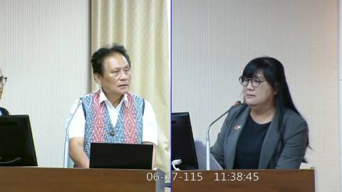 2026-06-17 09:00 第11屆 第5會期 主辦單位：內政委員會 伍麗華Saidhai Tahovecahe委員質詢封面