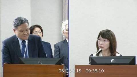 2026-06-24 09:00 第11屆 第5會期 主辦單位：司法及法制委員會 陳昭姿委員質詢封面