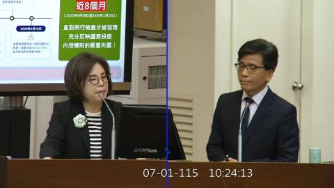 2026-07-01 09:00 第11屆 第5會期 主辦單位：財政委員會 賴惠員委員質詢封面