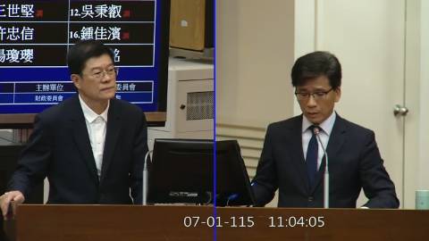 2026-07-01 09:00 第11屆 第5會期 主辦單位：財政委員會 羅明才委員質詢封面