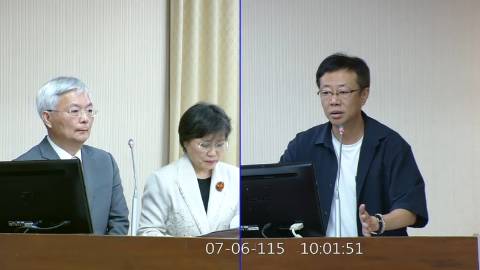 2026-07-06 08:00 第11屆 第5會期 主辦單位：內政委員會 張宏陸委員質詢封面