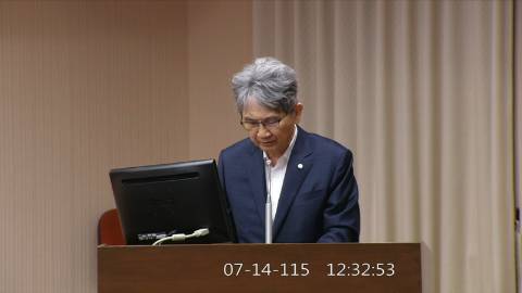 2026-07-14 12:00 第11屆 第5會期 主辦單位：程序委員會 王正旭委員質詢封面