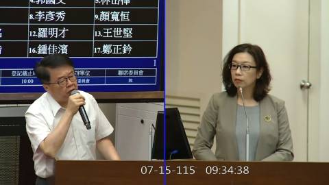 2026-07-15 09:00 第11屆 第5會期 主辦單位:財政委員會 吳秉叡委員質詢封面