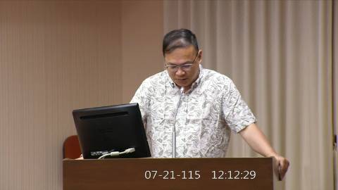 2026-07-21 12:00 第11屆 第5會期 主辦單位：程序委員會 王義川委員質詢封面