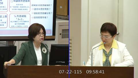 2026-07-22 09:00 第11屆 第5會期 主辦單位：財政委員會 賴惠員委員質詢封面