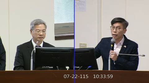 2026-07-22 09:00 第11屆 第5會期 主辦單位：經濟委員會 鍾佳濱委員質詢封面