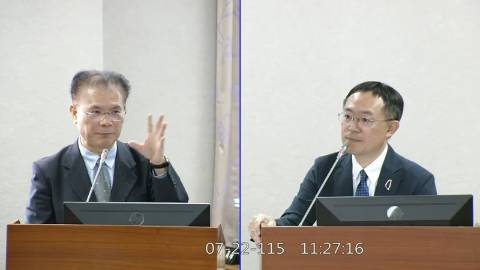 2026-07-22 09:00 第11屆 第5會期 主辦單位：司法及法制委員會 李坤城委員質詢封面