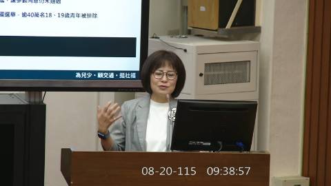 2026-08-20 09:00 第11屆 第5會期 主辦單位:修憲委員會 林月琴委員質詢封面