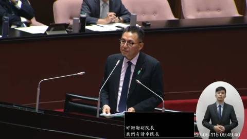 2026-10-06 09:00 第11屆 第6會期 主辦單位:院會 洪毓祥委員質詢封面