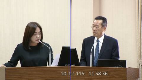 2026-10-12 09:00 第11屆 第6會期 主辦單位：外交及國防委員會 馬文君委員質詢封面