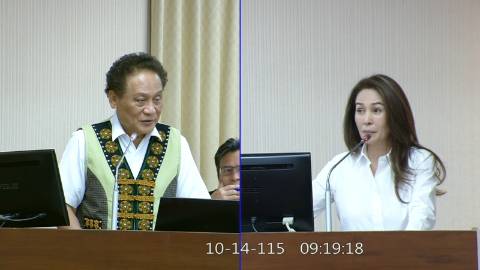 2026-10-14 09:00 第11屆 第6會期 主辦單位:內政委員會 高金素梅委員質詢封面