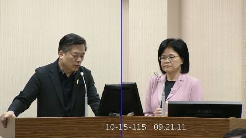 2026-10-15 09:00 第11屆 第6會期 主辦單位：外交及國防委員會 陳俊宇委員質詢封面