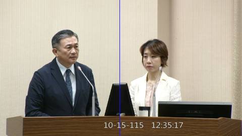 2026-10-15 09:00 第11屆 第6會期 主辦單位：外交及國防委員會 王定宇委員質詢封面