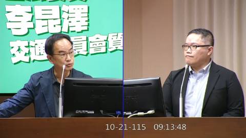 2026-10-21 09:00 第11屆 第6會期 主辦單位：交通委員會 李昆澤委員質詢封面