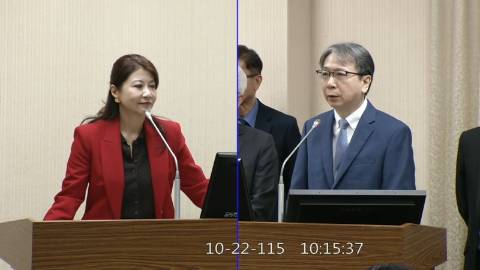 2026-10-22 09:00 第11屆 第6會期 主辦單位：外交及國防委員會 林楚茵委員質詢封面