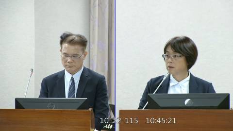 2026-10-22 09:00 第11屆 第6會期 主辦單位:司法及法制委員會 林倩綺委員質詢封面
