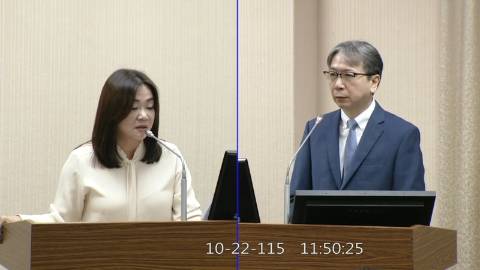 2026-10-22 09:00 第11屆 第6會期 主辦單位：外交及國防委員會 馬文君委員質詢封面